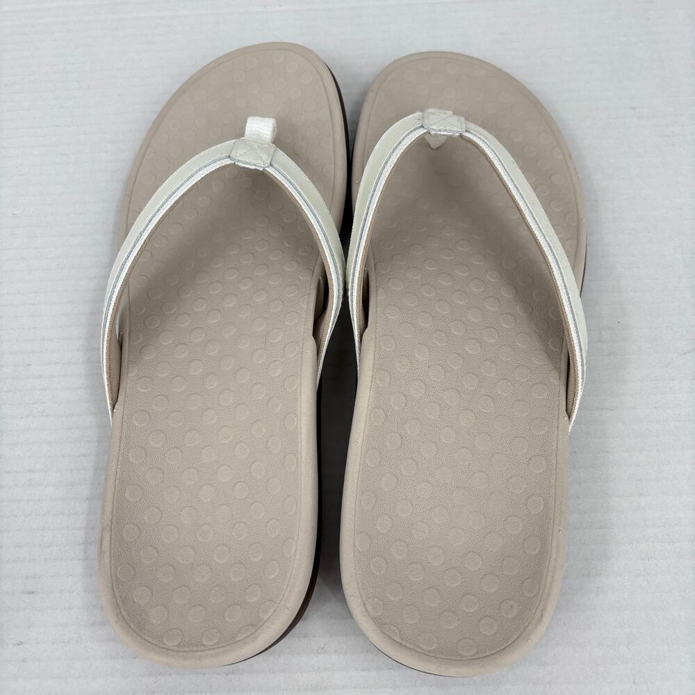 Vionic Tide II Thong Sandals Womens Size 12 White Orthotic Flip Flop FLAW - Picture 6 of 12